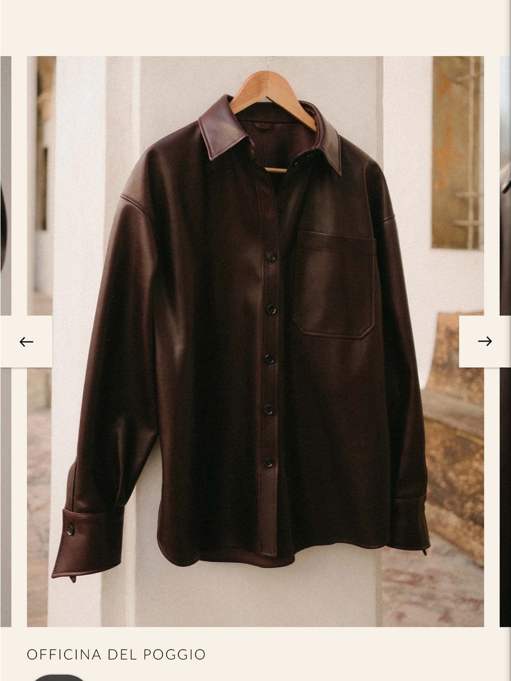 Women's Leather Shirt Jacket in Deep  Brown made in Italy 🇮🇹